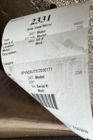 2007 HINO 238 Door Mirror